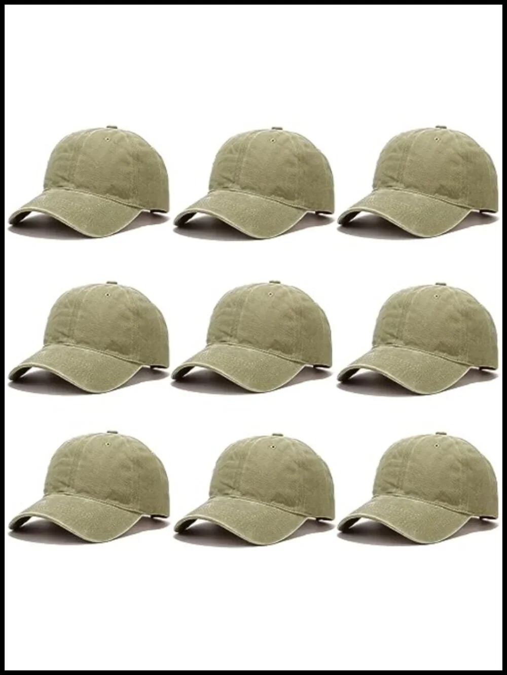 9 Pack Vintage Washed Baseball Caps Unisex Adjustable Dad Hat Distressed